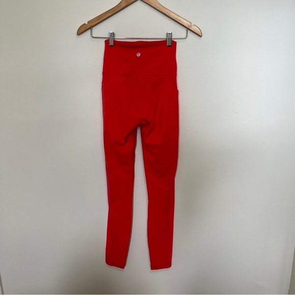 Lululemon Mastered Motion HR Legging 28” Inseam in Peach Color Size 4 - Picture 4 of 5